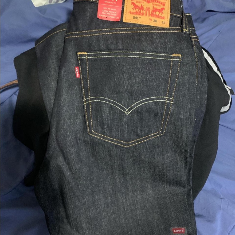 Levi's Blue Slim Straight Jeans with Iconic Design